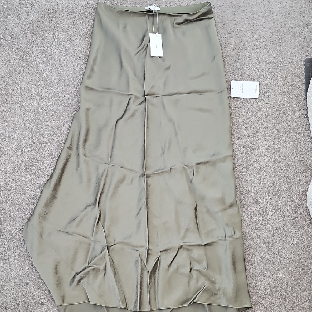 Vince Asymmetrical Olive Skirt